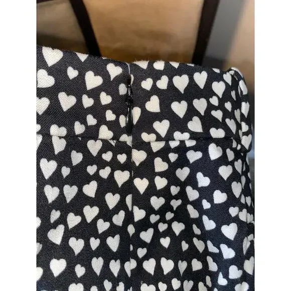 J.Crew Mercantile Heart Print Ankle Pants Size 12 Side Zip Cropped - Picture 8 of 8